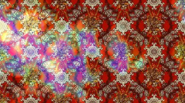 Çocuksu tasarım. Elle çizilmiş çiçek desenli Raster çizimi. Tekstil, kumaş, ambalaj, hatıra defteri için hoş bir çiçek arkaplanı. Kahverengi, kırmızı ve nötr arkaplanda.