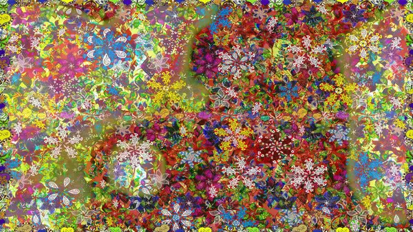 Küçük çiçekteki sevimli çiçek deseni. Kusursuz. Raster illüstrasyonu.