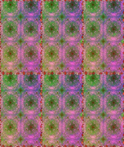 Arkaplan dokusu, duvar kağıdı, yeşil ve pembe renkli çiçek teması. Kabile sanatı boho baskısı, klasik çiçek arkaplanı. Soyut etnik raster pürüzsüz desen.