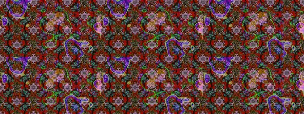 Raster illüstrasyonu. Ultraviyole kumaş deseni. Organik motif arka planı. Çizim deseni.