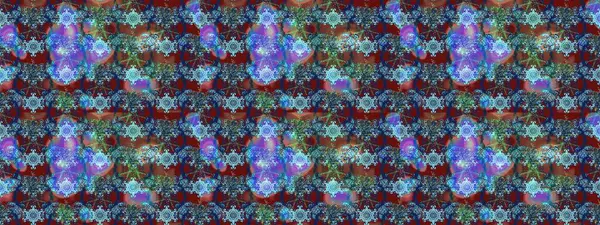 Mavi, kahverengi ve kırmızı renkte çiçekler. Kumaş desenli papatya çiçekleri ayrıntıları.