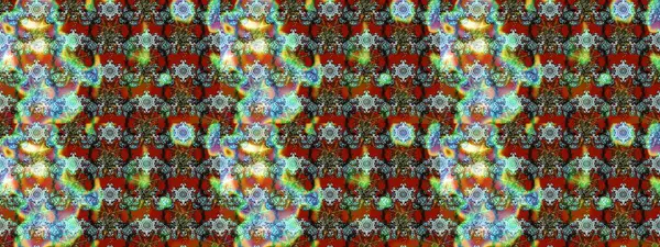 Kahverengi, mavi ve yeşil zarif küçük çiçekler ve kahverengi, mavi ve yeşil renkli komik böcekler, raster desen, illüstrasyon.