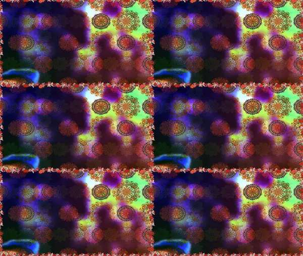 Eski usul. Tomurcukları çiçek olan sevimli bir çiçek deseni. Raster. Raster illüstrasyonu. Kusursuz bir geçmişi var. Kumaş, tekstil ve duvar kağıdı baskısı için..