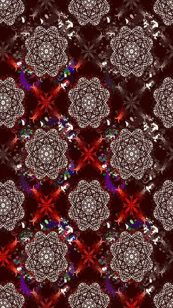 Kahverengi renkte çok kahverengi, zarif küçük çiçekler ve komik böcekler, raster desen, illüstrasyon.