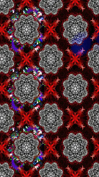 Motley illüstrasyonu. Siyah çiçekli bahar çiçekleri. Moda baskıları için zarif bir şablon. Küçük çiçekte güzel bir desen. Küçük renkli çiçekler..