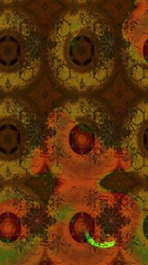 Çiçek desenli eskiz, darbeler, sıçramalar, yaz çiçekleri. Kahverengi renkli çiçekler. Raster illüstrasyonu.