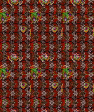 Küçük çiçekteki sevimli çiçek deseni. Robot resim. Raster illüstrasyonu.