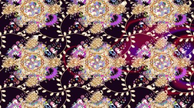 Çiçekli siyah eskiz deseni. Klasik taslak çizimi. Raster çiçek izi. Raster Yumuşak kumaş deseni.