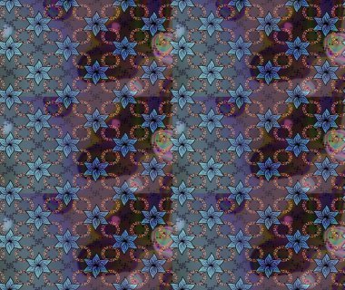 Çizim çiçek deseni duvar kâğıdı olarak kullanılabilir. Kahverengi renkli çiçekler. Raster illüstrasyonu.