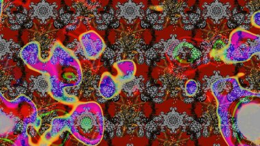 Gri, kırmızı ve kahverengi renkte çiçekler. Renkli gri, kırmızı ve kahverengi çizim deseni. Tekstil ve kapak tasarımı için mükemmel. Elle çizilmiş sonbahar çiçeği deseni. Doodle tarzı.