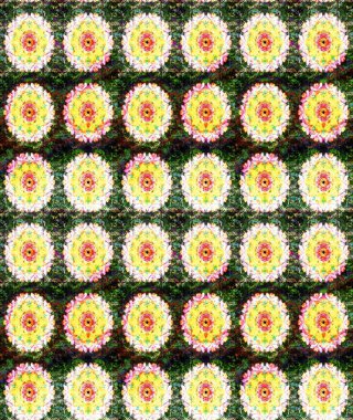 Çiçek duvar kağıdı. Raster illüstrasyonu. Çizim kalıbı. Renkli süs kenarı. Yeşil renklerde. Hint süsü..