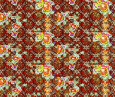 Düz Çiçek Elementleri Tasarımı. Raster illüstrasyonundaki çiçek desenli çizim. Renkli Bahar Teması eskiz kalıbı. Kahverengi renkte çiçekler.