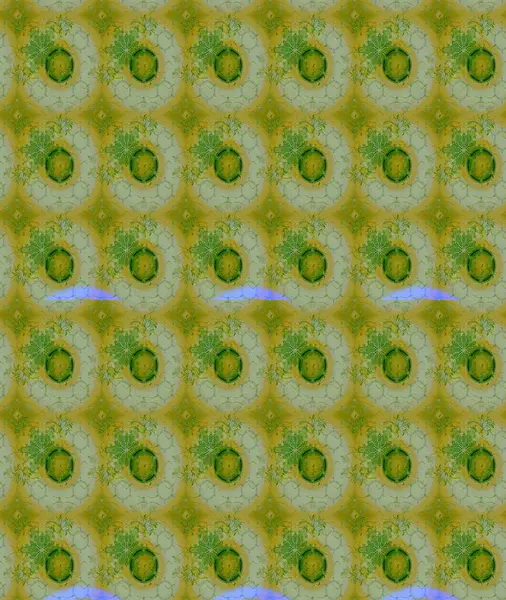 Raster illüstrasyonundaki çiçek desenli çizim. Güzel kumaş deseni. Raster illüstrasyonu. Yeşil renklerde.