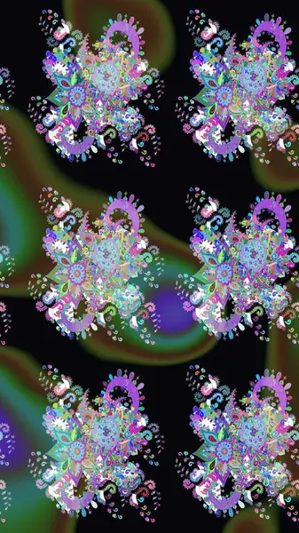 Küçük çiçekteki sevimli çiçek deseni. Siyah renkte çiçekler.