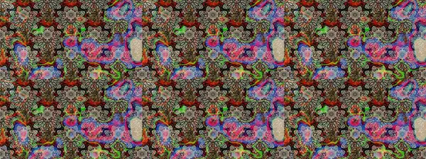 Şirin çiçek elementleri. Robot resim. Raster illüstrasyonu. Gri renkli çiçekler.