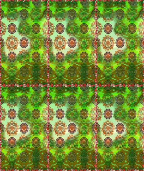 Süslü, dikişsiz, soyut çiçeklerle süslenmiş. Çiçek deseni duvar kağıdı, desen dolguları ve web sayfası arka planı için kullanılabilir. Şekillendirilmiş çiçeklerle kusursuz desen.