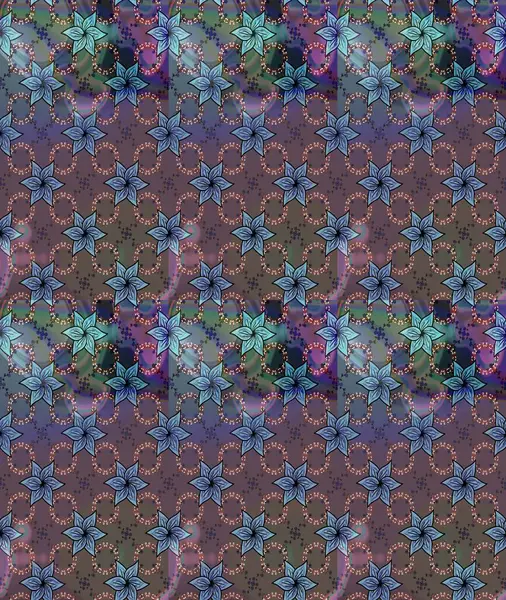 Kahverengi renkte çiçekli çiçek deseni. Suluboya tarzında kahverengi renkte çiçekler.