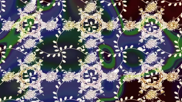 Renkli Yaz Temalı eskiz kalıbı. Düz Çiçek Elementleri Tasarımı. Mor, nötr ve mavi renkte çiçekler. Çiçekli retro deseni çiz.