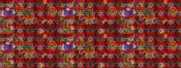 Klasik taslak çizimi. Çiçek kırmızısı, kahverengi ve pembe çizim deseni. Raster çiçek izi..