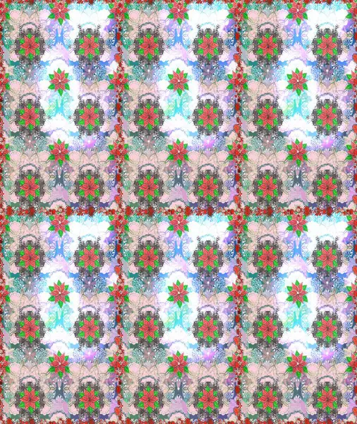 Çocuksu tasarım. Tarafsız ve gri arka planda. El çizimi çiçekli, pürüzsüz bir desen. Tekstil, kumaş, ambalaj, hatıra defteri için güzel çiçek arkaplanı..