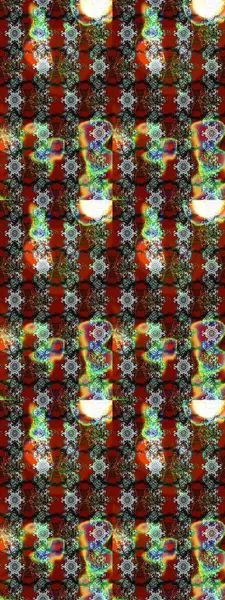 Kahverengi, gri ve kırmızı kahverengi, gri ve kırmızı. 1950-1960 motifleri. El çizimi çiçek unsurları olan soyut çizim raster deseni. Retro tekstil tasarım koleksiyonu. Çiçekli ipek eşarp..