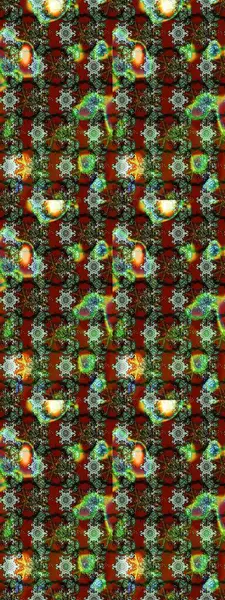 Renkli Bahar Teması eskiz kalıbı. Çiçeksel fantezi tasarımı ve parlak bir arka plan çizimi. Düz Çiçek Elementleri Tasarımı.