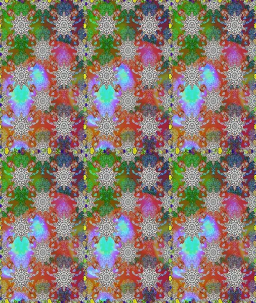 Gri ve kahverengi renkli şirin çiçekler. Raster illüstrasyonu. Küçük çiçekli basit, dikişsiz desen. Moda baskısı, albüm, ambalaj kağıdı, duvar kağıdı için zarif dekoratif süslemeler..