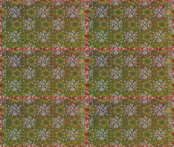 Nazik romantik baskı. Tatil havası. Kahverengi ve yeşil renkli çiçekler. Bahar mevsimi. Raster dikişsiz sevimli çiçek deseni.