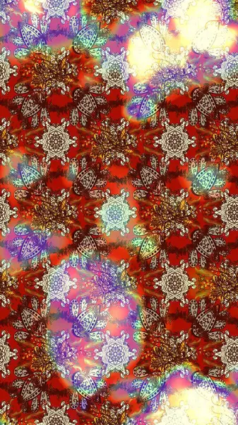 Raster illüstrasyonu. Küçük çiçekli şirin bir desen. Çiçek ve yapraklı çiçek deseni.