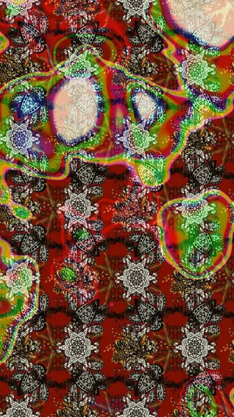 Hediye ambalaj kağıdı, tebrik kartları, posterler ve pankart tasarımı. Raster düz çiçek çizim deseni. Çiçekler kahverengi, kırmızı ve gri renklerde.