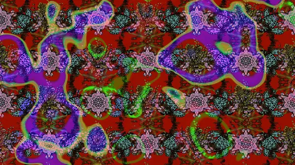 Nazik, narin çiçek arkaplanı. Kahverengi, kırmızı ve yeşil renkte çiçekler. Raster çiçek desenli ve çiçekli..