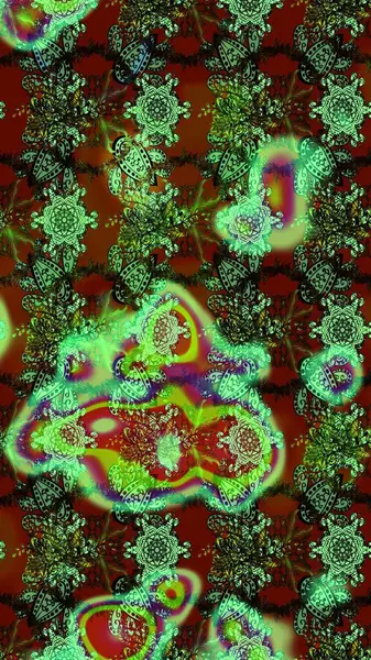 Renkli Bahar Teması eskiz kalıbı. Yeşil, kahverengi ve kırmızı renkte zarif çiçekli suluboya. Raster illüstrasyonu. Düz Çiçek Elementleri Tasarımı.