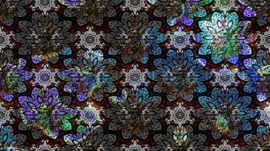 Şatafatlı bahar bahçesi dokusu. Flower eskiz arka planı. Raster illüstrasyonu. Çiçek deseni.