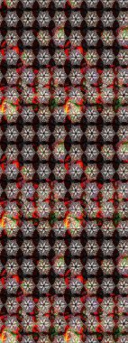 Raster düz çiçek çizim deseni. Siyah renkli çiçekler. Tasarım hediye paketi, tebrik kartları, posterler ve afiş tasarımı.