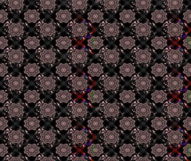 Raster illüstrasyonundaki çiçek desenli çizim. Düz Çiçek Elementleri Tasarımı. Renkli Bahar Teması eskiz kalıbı. Süslü kumaş deseni.