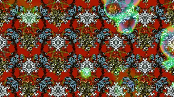 Küçük çiçekteki sevimli çiçek deseni. Raster illüstrasyonu. Çizim.