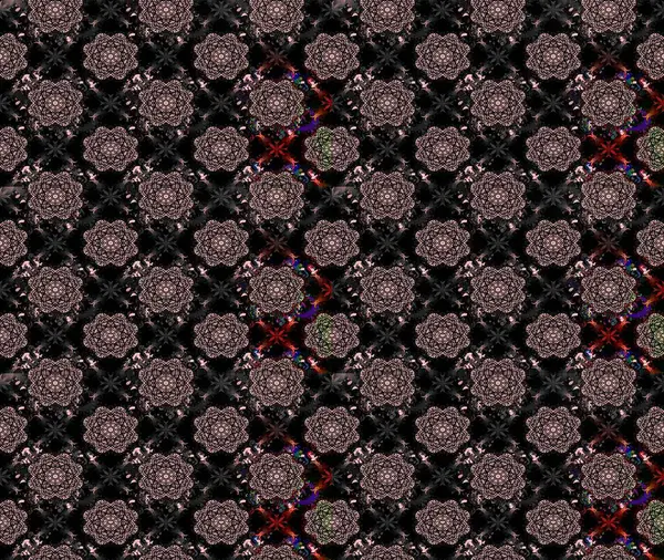 Raster illüstrasyonundaki çiçek desenli çizim. Düz Çiçek Elementleri Tasarımı. Renkli Bahar Teması eskiz kalıbı. Süslü kumaş deseni.