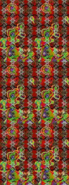 Hediye ambalaj kağıdı, tebrik kartları, posterler ve pankart tasarımı. Çiçekler kırmızı, kahverengi ve yeşil renklerde. Raster düz çiçek çizim deseni.