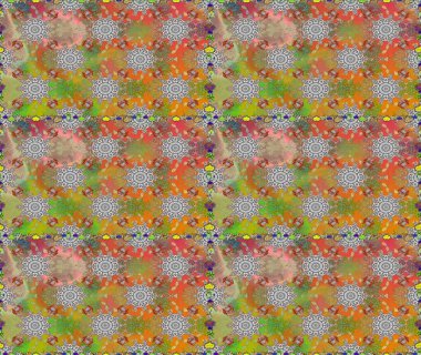 Kusursuz bir mahsul. Düz Çiçek Elementleri Tasarımı. Renkli Bahar Temalı Kusursuz Arkaplan. Raster Şirin kumaş deseni.