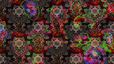 El çizimi. Çiçekli eskiz deseni. Siyah renkli çiçekler. Suluboya çizimi.