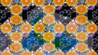 Parlak arkaplanda çiçek kompozisyonu olan suluboya desenleri çiz, ambalajlar, duvar kağıtları, kartpostallar, tebrik kartları, düğün davetiyeleri, romantik etkinlikler vs..