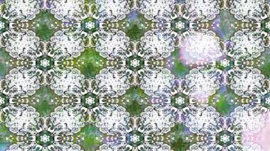 Renkli unsurlarla hareketli arka plan görüntüleri. Çiçekler. Eski model. Bayrak tarzı. Video kaydı. Şablon. Döngü. Kusursuz.. 