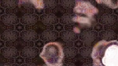 Renkli unsurlarla hareketli arka plan görüntüleri. Çiçekler. Eski model. Bayrak tarzı. Video kaydı. Şablon. Döngü. Kusursuz.. 