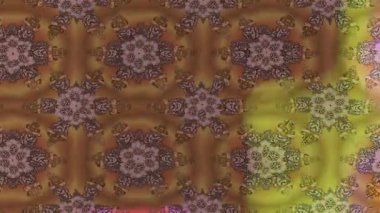 Renkli unsurlarla hareketli arka plan görüntüleri. Çiçekler. Eski model. Bayrak tarzı. Video kaydı. Şablon. Döngü. Kusursuz.. 