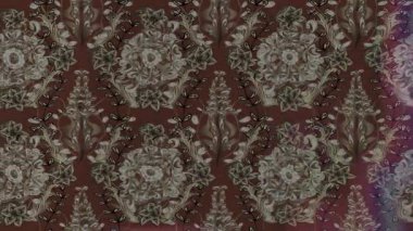 Renkli unsurlarla hareketli arka plan görüntüleri. Çiçekler. Eski model. Bayrak tarzı. Video kaydı. Şablon. Döngü. Kusursuz.. 