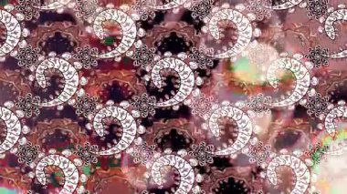 Renkli unsurlarla hareketli arka plan görüntüleri. Çiçekler. Eski model. Bayrak tarzı. Video kaydı. Şablon. Döngü. Kusursuz.. 