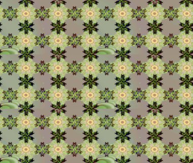 3D çiçekler, eskiz. Raster illüstrasyonu. Tarafsız renklerde.