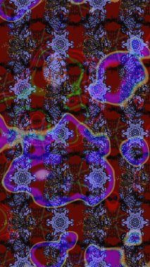 Çiçekli yumuşak bir eskiz şekli. Raster çiçekleri klasik tarzda çizilmiş. Kahverengi, mor ve kırmızı renklerde bahar çiçekleri. Raster illüstrasyonu.