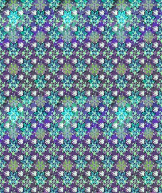 Çok renkli, zarif küçük çiçekler ve mor renkli komik böcekler, raster deseni, illüstrasyon..