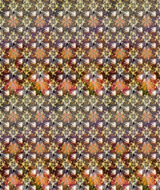 Düz Çiçek Elementleri Tasarımı. Taslak desenli, modaya uygun kumaş deseni. Şirin çiçek elementleri. Raster illüstrasyonu. Renkli Bahar Teması çizim şablonu.